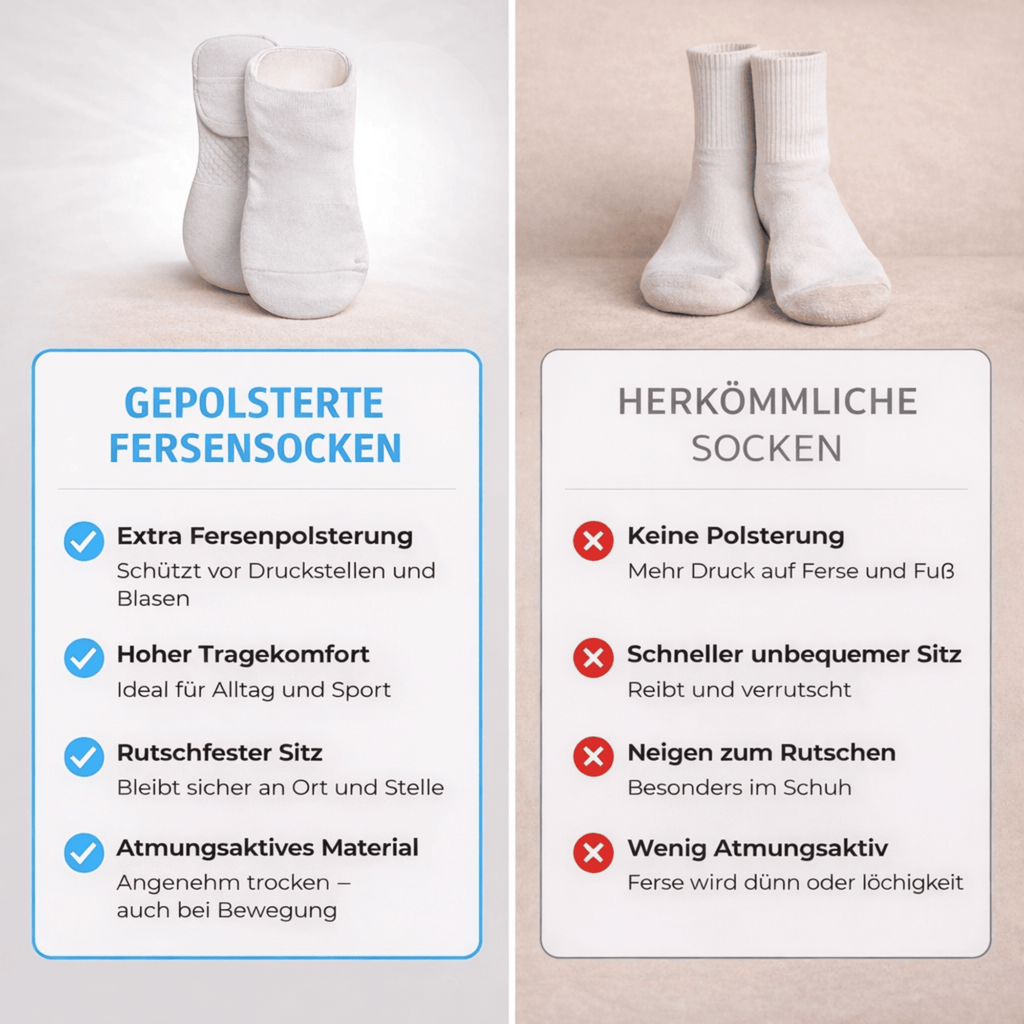 Gepolsterte Fersensocken