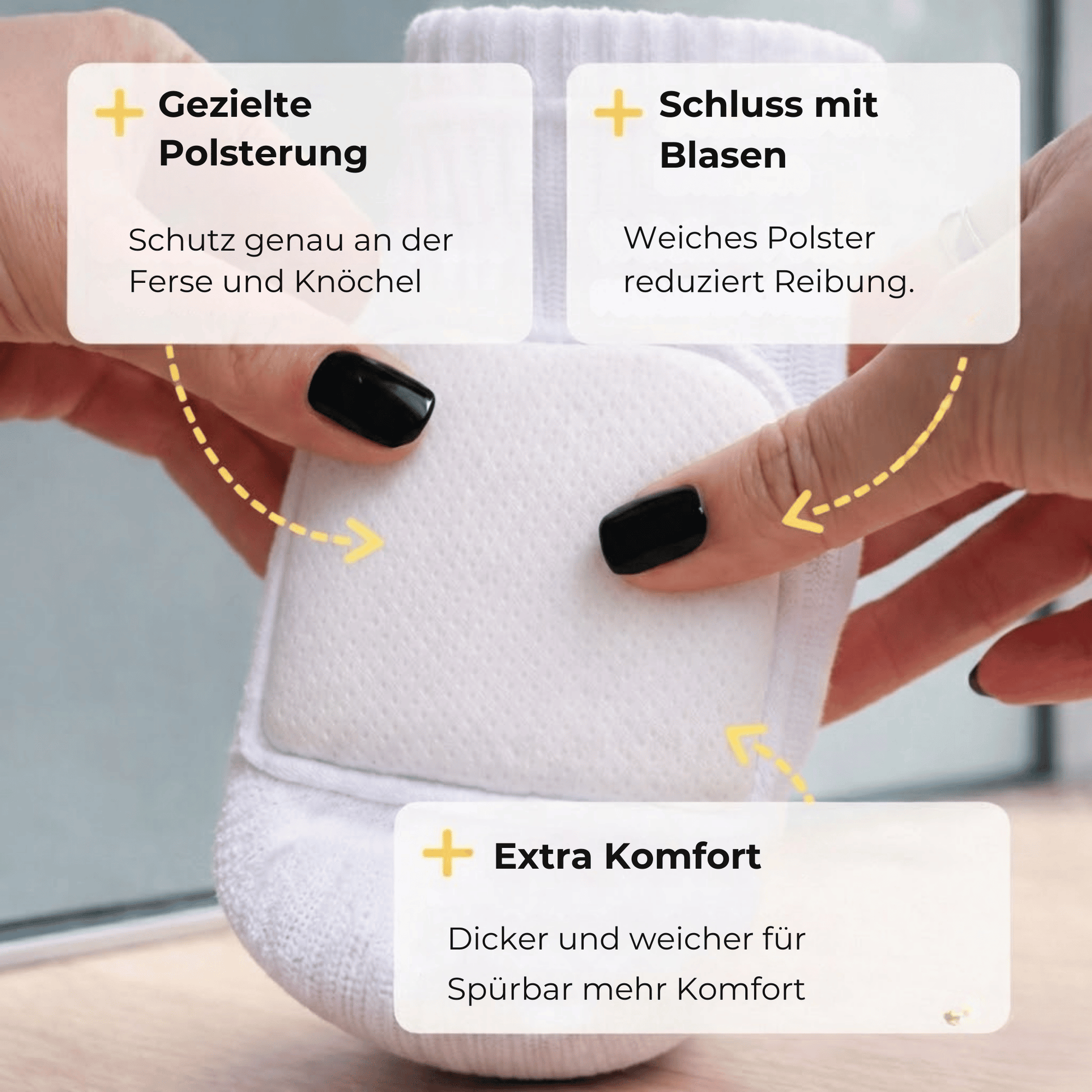 Gepolsterte Fersensocken