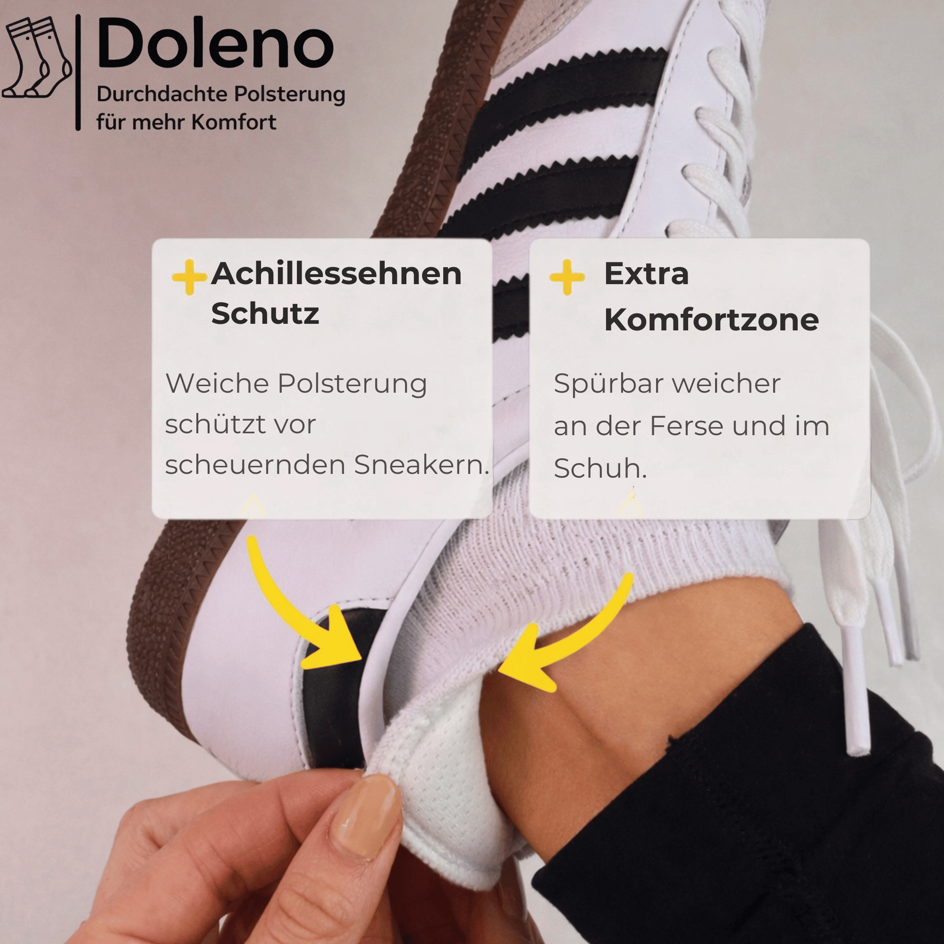 Gepolsterte Fersensocken